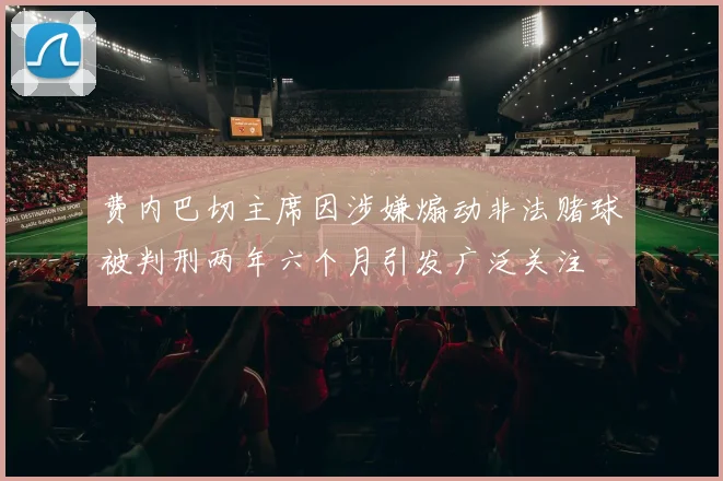 费内巴切主席因涉嫌煽动非法赌球被判刑两年六个月引发广泛关注